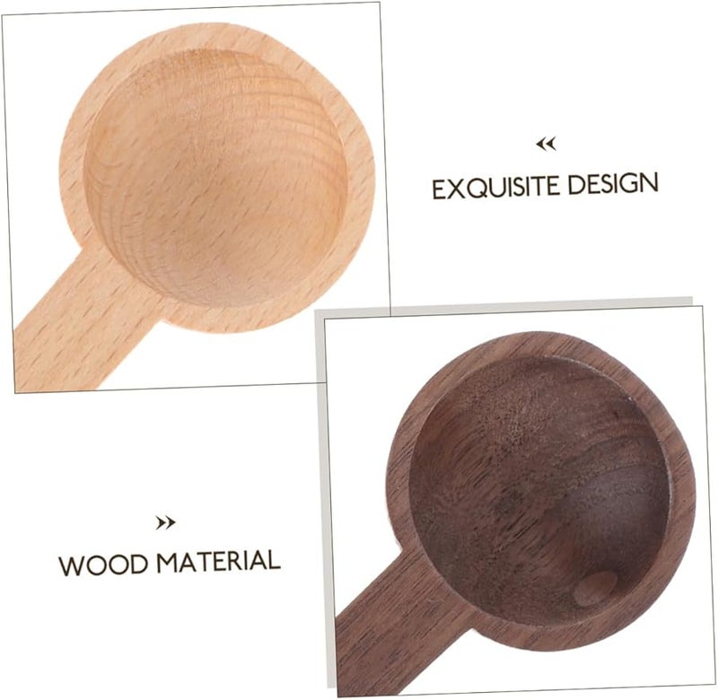 2Pcs Wooden Coffee Scoop Food Grade Measuring Spoons For Ground Coffee Salt Powder - Image 2